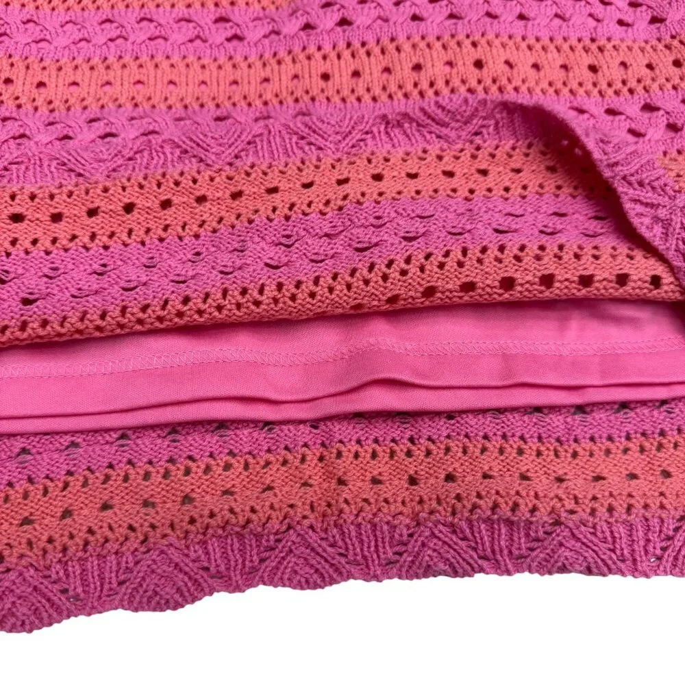 NEW Freshman 1996 Junior Pink Knitted Sleeveless Top With Skirt 2Pcs Set Size XL